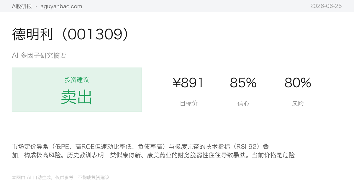 德明利（001309）AI 研究摘要